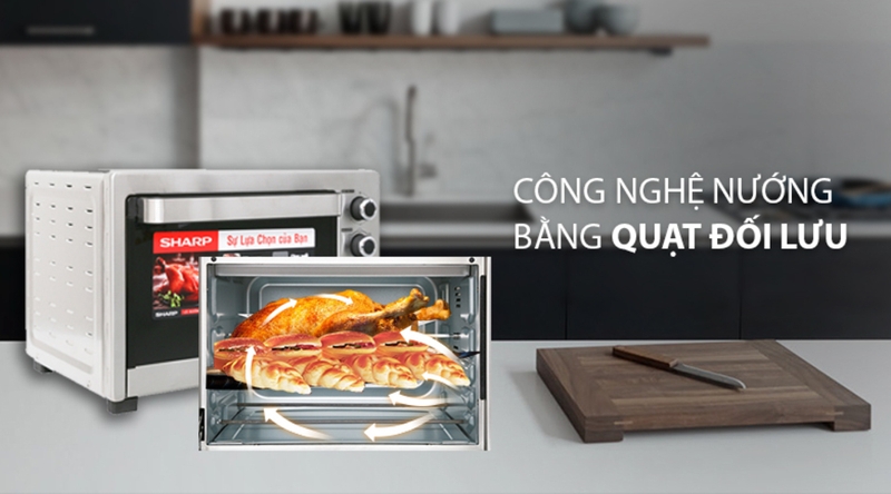 Lò nướng điện tích hợp quạt đối lưu