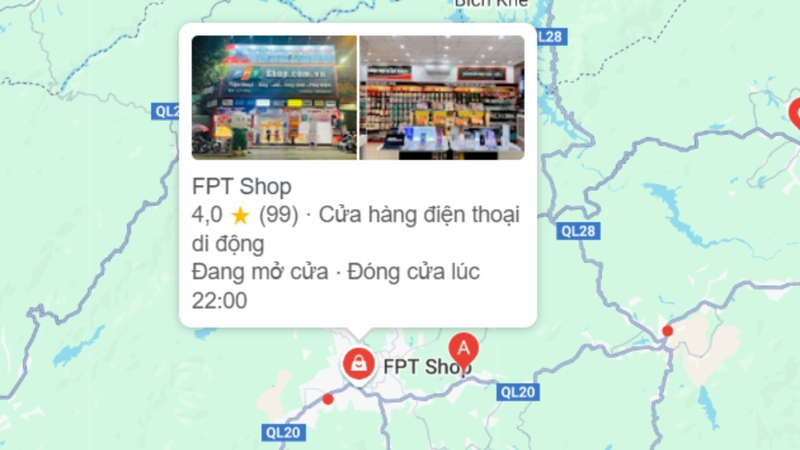 Các cửa hàng FPT Shop tại Lâm Đồng