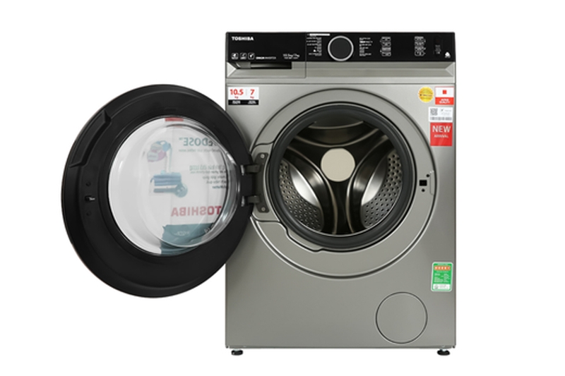 Máy giặt sấy cửa trước Toshiba Inverter giặt 10.5 kg - sấy 7 kg TWD-BM115GF4V(SK).