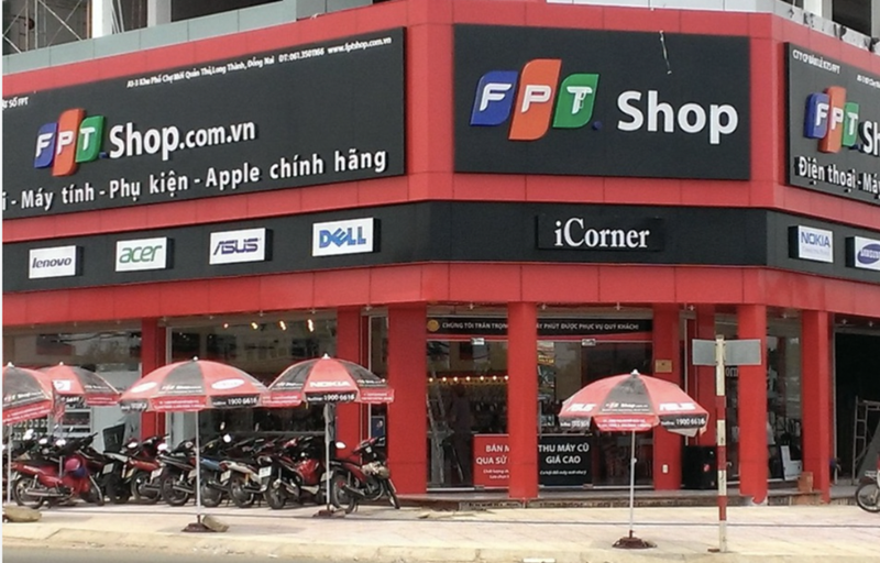 FPT Shop với mạng lưới chi nhánh rộng rãi