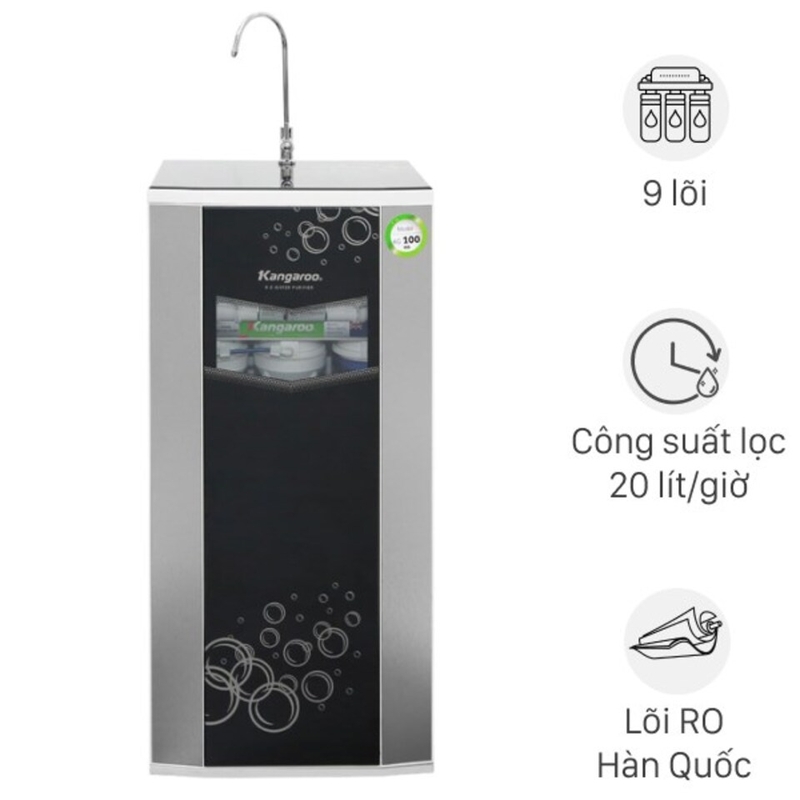 Công nghệ lọc RO 9 lõi, bổ sung khoáng chất