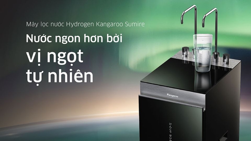 Máy lọc nước nóng lạnh RO Hydrogen Kangaroo 11 lõi KG11A6