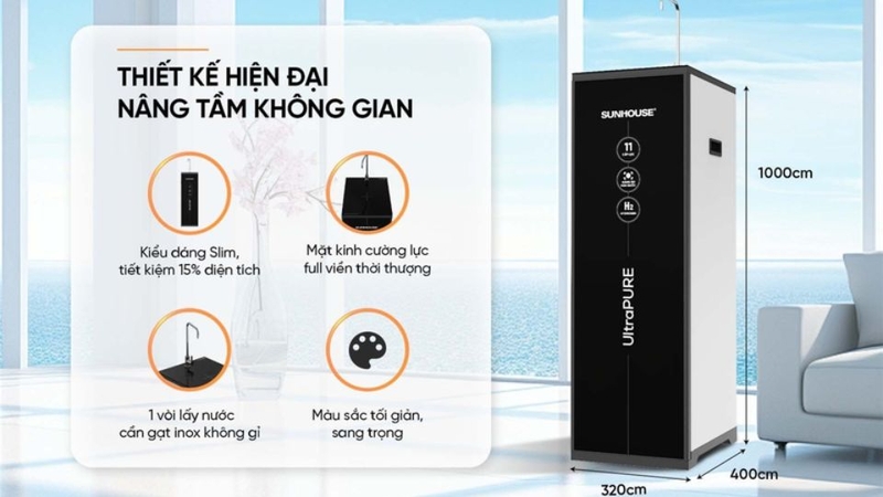 Máy lọc nước RO Sunhouse 11 lõi SHA8899KL