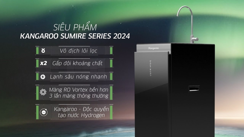 Máy lọc nước nóng lạnh RO Hydrogen Kangaroo 11 lõi KG11A6 với công nghệ lọc sạch hiệu quả