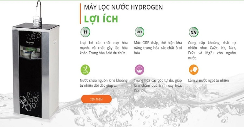 may loc nuoc ro hydrogen kangaroo 9 loi kg100hbvtu