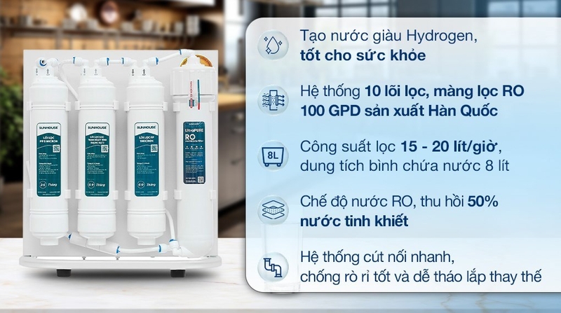 may loc nuoc ro sunhouse 10 loi sha8201kv