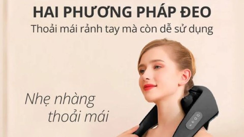 Máy massage cổ Kachi MK366 bi lăn 4D