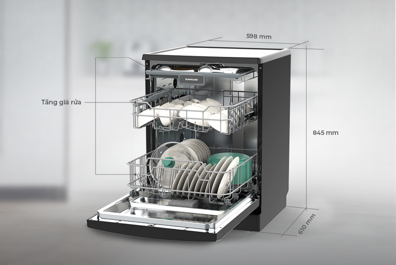 Thiết kế máy giúp tối ưu không gian khi rửa