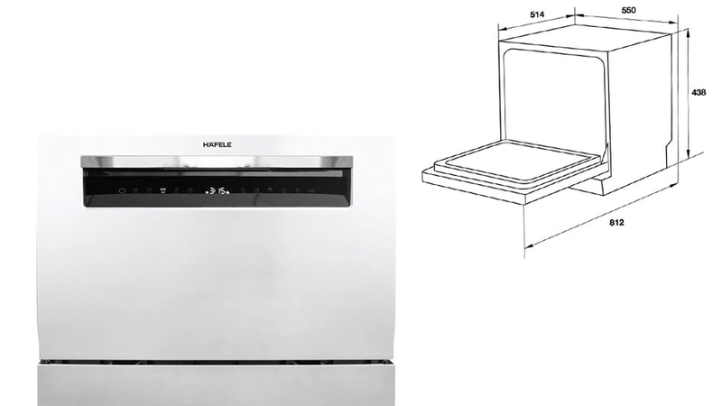 Máy rửa bát mini 6 bộ Hafele HDW-T50B (539.20.600)