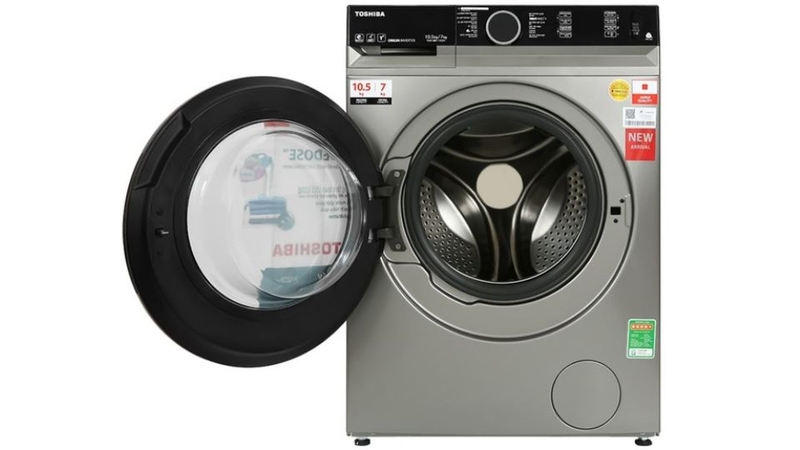 Máy giặt sấy cửa trước Toshiba Inverter giặt 10.5kg - sấy 7kg TWD-BM115GF4V(SK)
