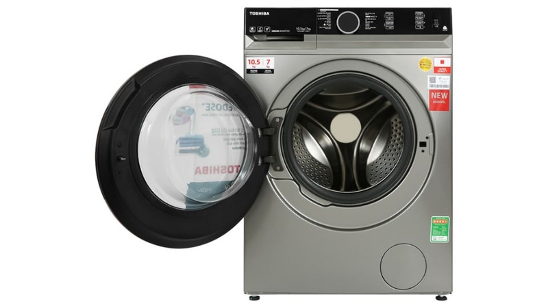 Máy giặt sấy cửa trước Toshiba Inverter giặt 10.5kg - sấy 7kg TWD-BM115GF4V(SK)