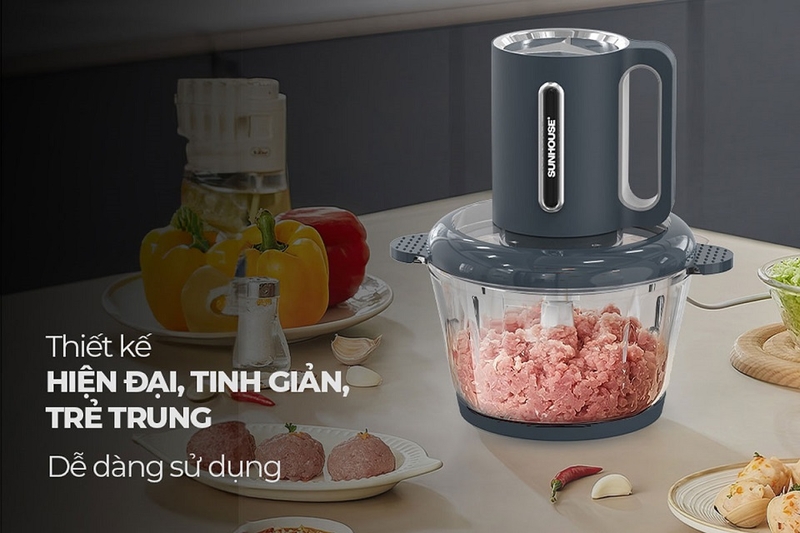 Máy xay thịt cối thủy tinh 1.8 lít Sunhouse SHD5403