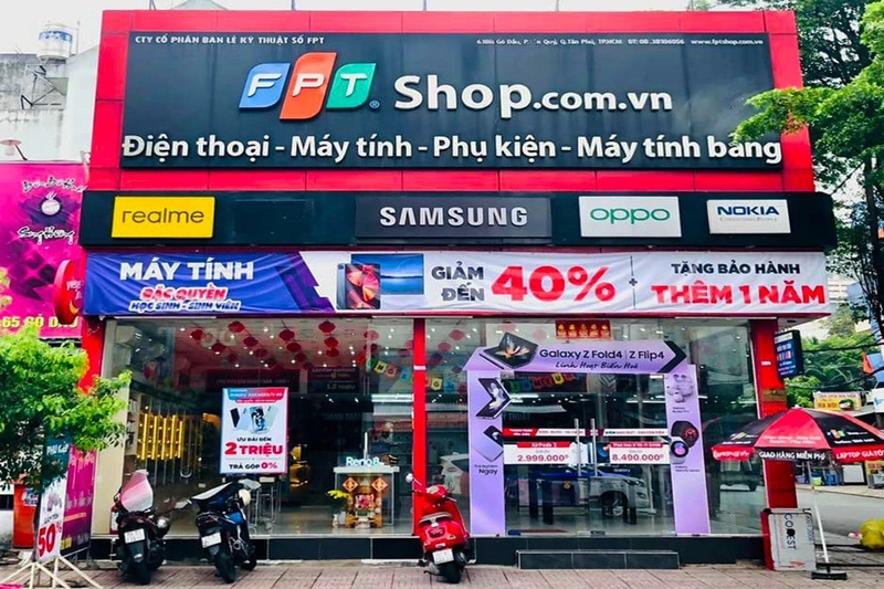 FPT Shop có hệ thống cửa hàng rộng khắp