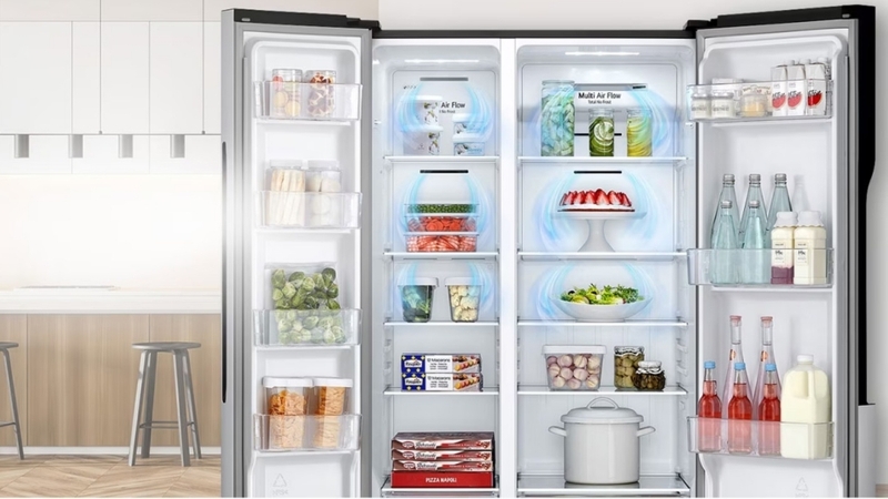 LG Inverter Side By Side GR-B256JDS áp dụng công nghệ làm mát đa chiều