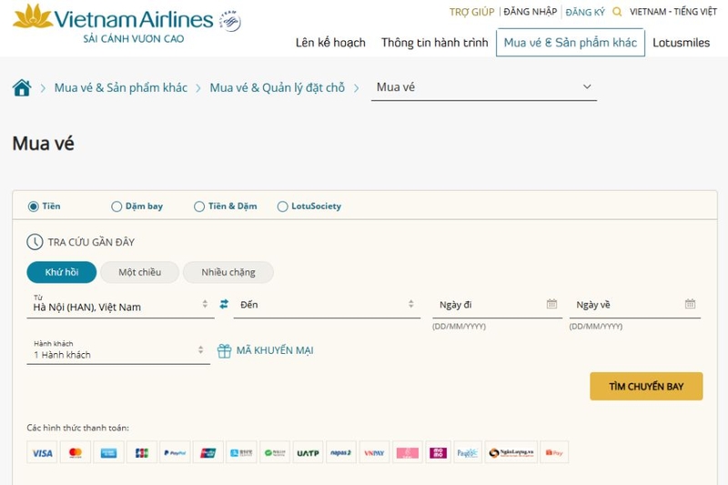 mua vé máy bay online (ảnh 3)