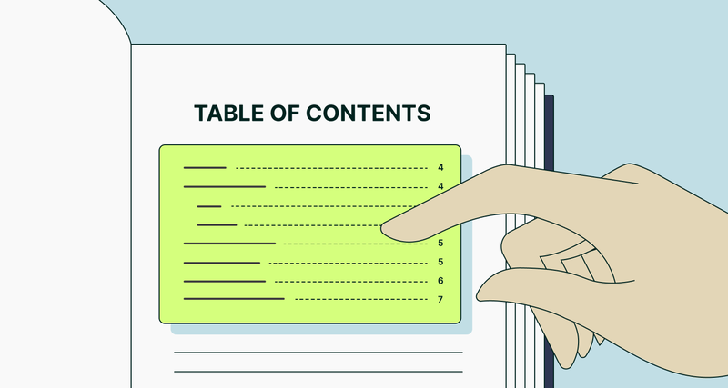 Table of contents (mục lục)