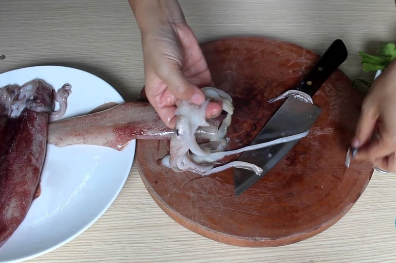 mực lụi nướng sả 1
