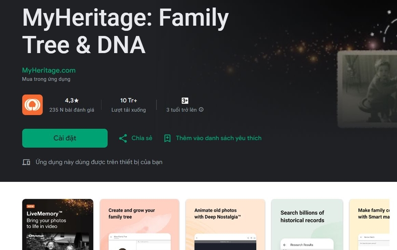 tai myheritage cho android