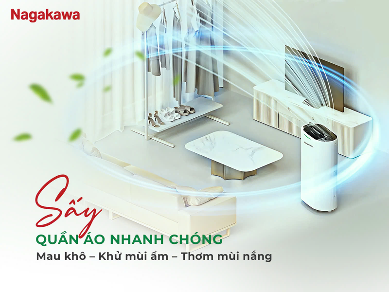 Máy hút ẩm lọc không khí 25 lít Nagakawa NAD8569 - hình 9