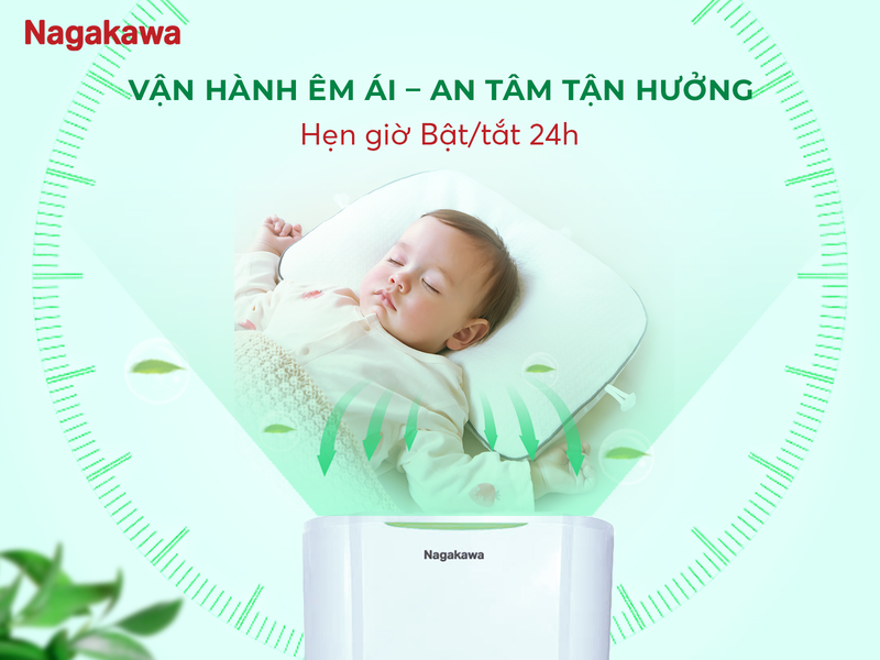 Máy hút ẩm lọc không khí 25 lít Nagakawa NAD8569 - hình 10