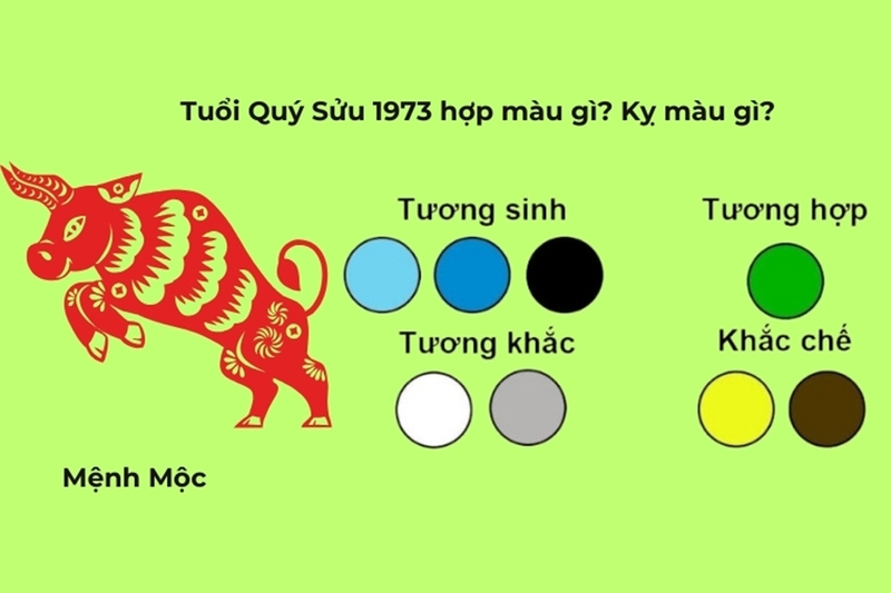 Năm 2026 tuổi Sửu hợp màu gì 9