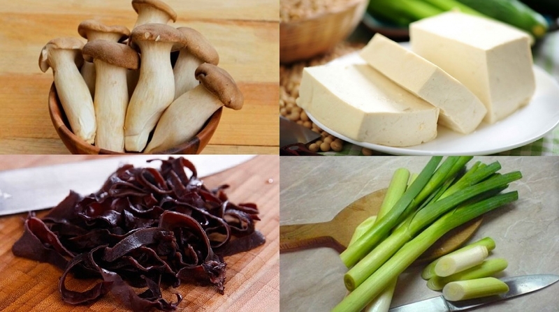nấm đùi gà cuộn đậu hũ kho tiêu 1