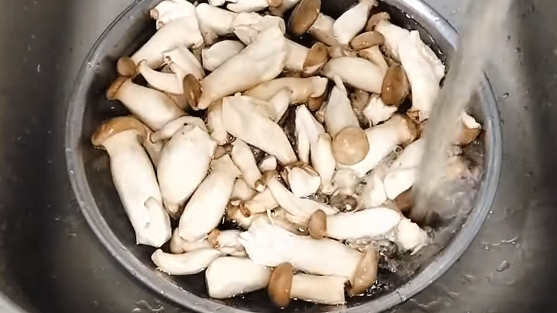 Sơ chế nấm đùi gà