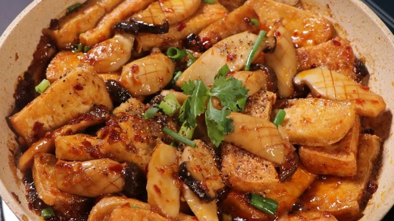 nấm đùi gà sốt sa tế 3