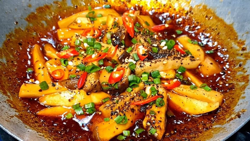 nấm đùi gà sốt sa tế 5