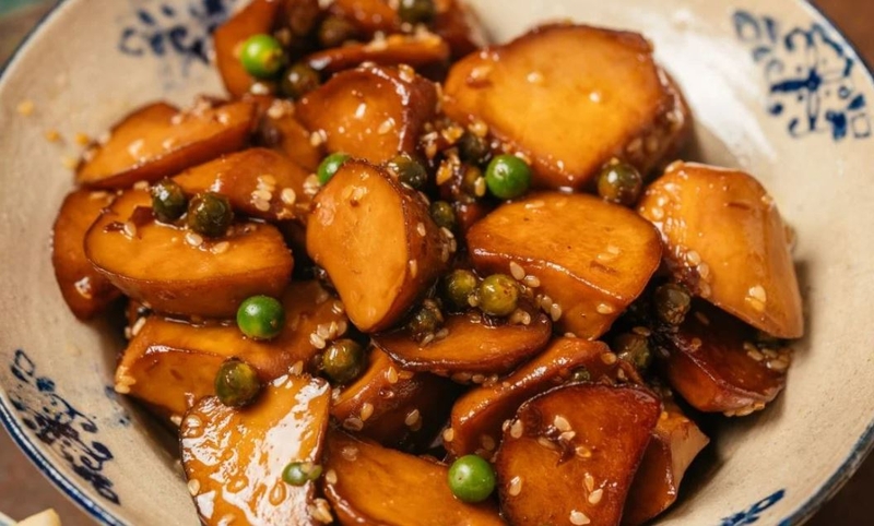 nấm đùi gà sốt sa tế 6