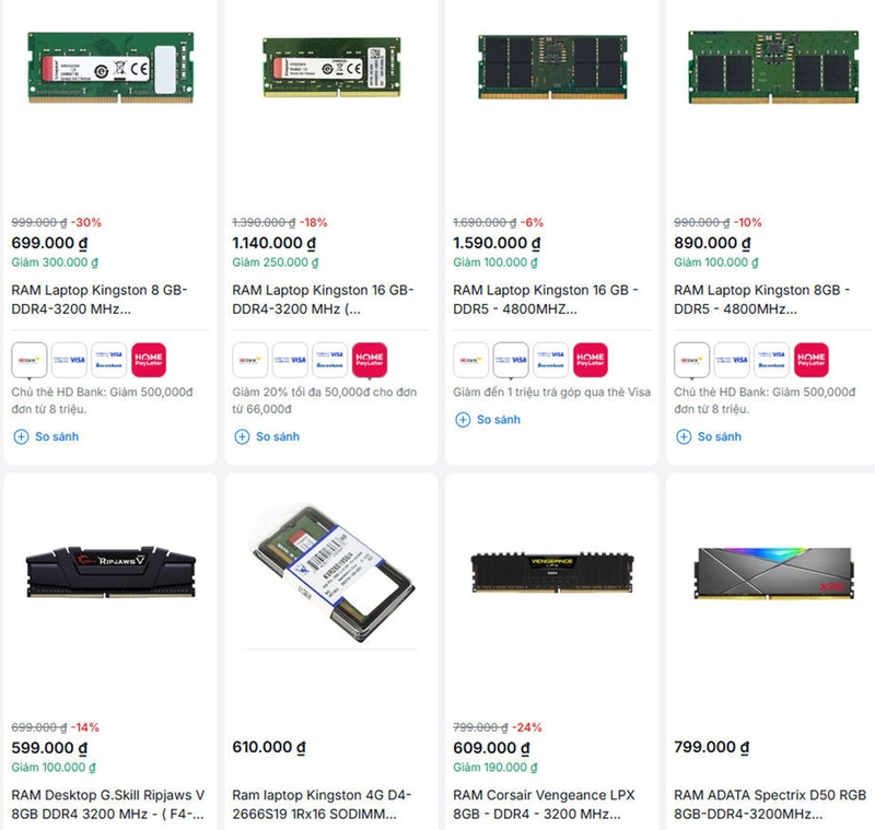 Nâng cấp RAM 8GB lên 16GB giá bao nhiêu - 07