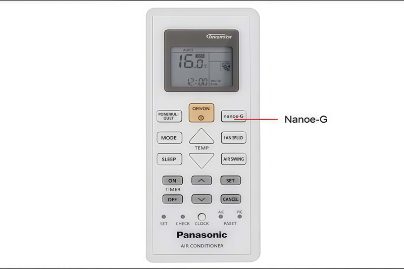 n&uacute;t nanoe-G m&aacute;y lạnh Panasonic