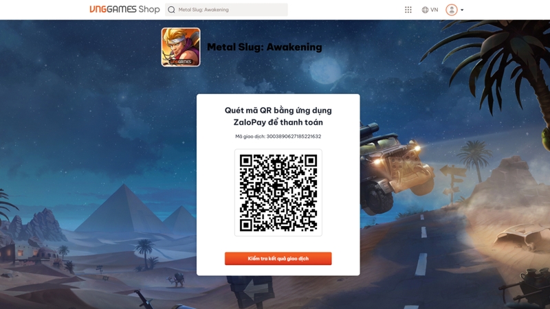 Bước 3: Quét mã QR xuất hiện trên màn hình