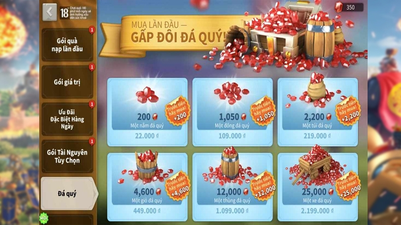 nạp game Rise of Kingdoms hình 13