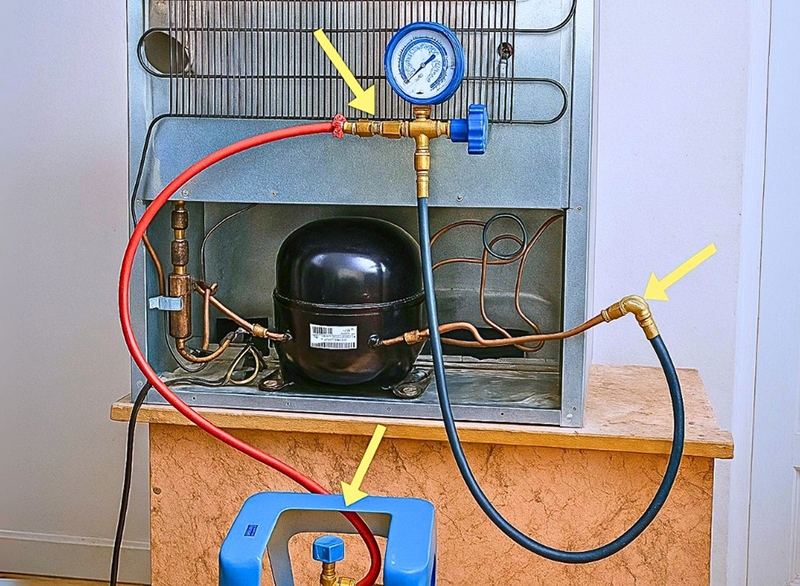 Cách nạp gas R600a cho tủ lạnh - 06