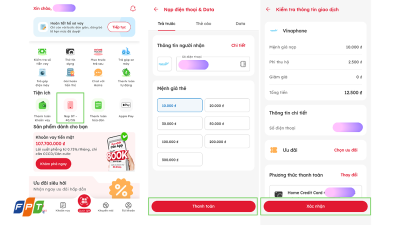 Cách nạp tiền điện thoại qua