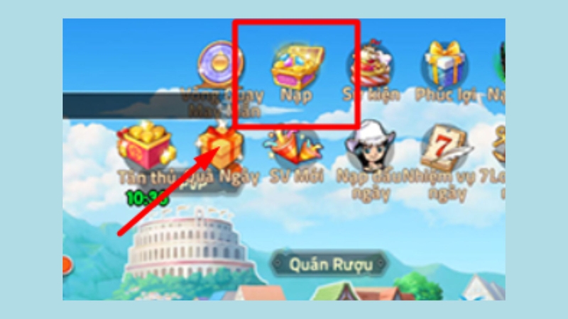 Nạp thẻ trong giao diện Game