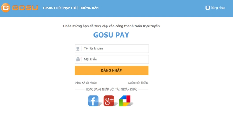 Đăng nhập tài khoản