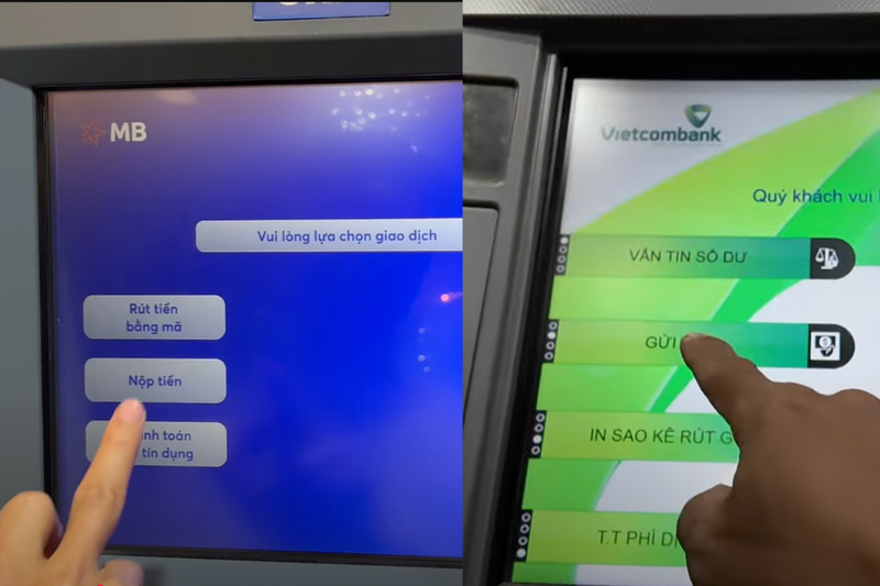 Nạp tiền vào tài khoản ngân hàng bằng cây ATM (2)
