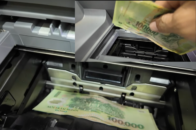 Nạp tiền vào tài khoản ngân hàng bằng cây ATM (3)