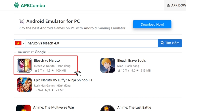 Hướng dẫn cách cài đặt Bleach vs Naruto 4.0 trên PC 2