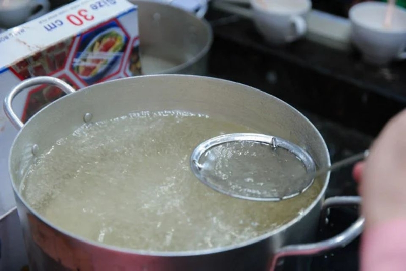 nấu bột rau câu thạch thủy tinh
