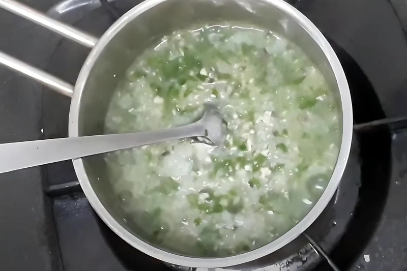 nấu cháo lươn cải bó xôi