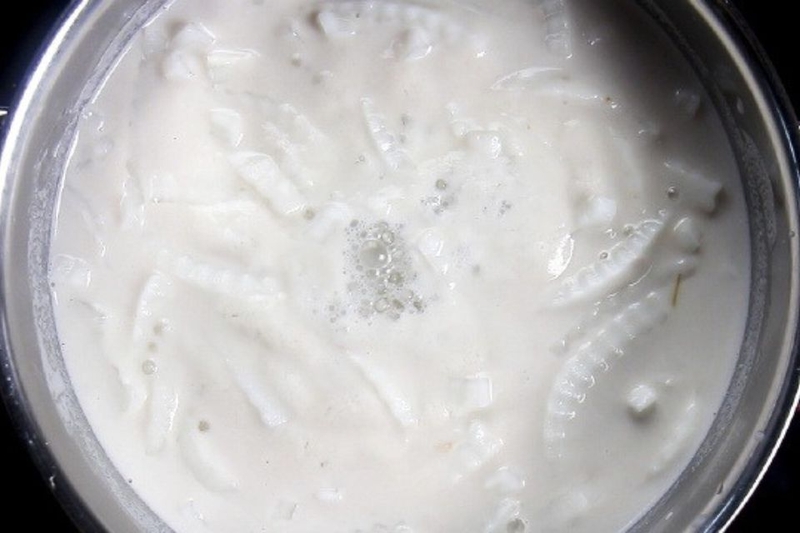 nấu chè dừa non lá nếp
