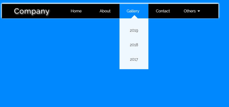 horizontal navigation bar