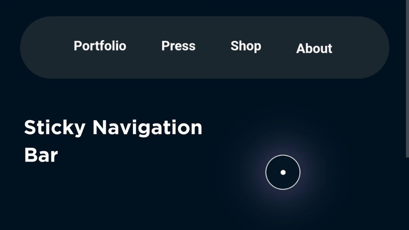 sticky navigation bar