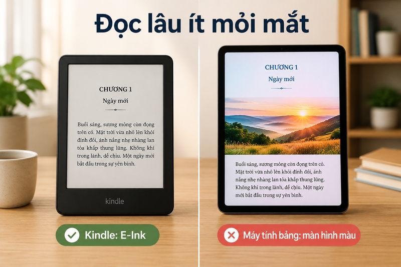 nên mua kindle hay máy tính bảng ảnh 2