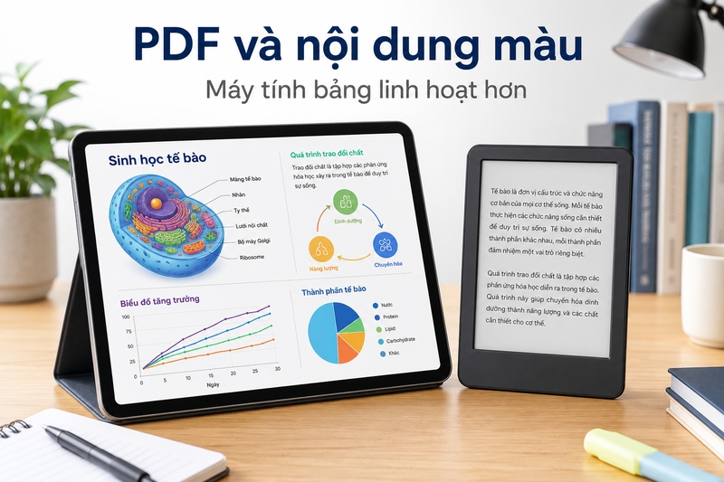 nên mua kindle hay máy tính bảng ảnh 3