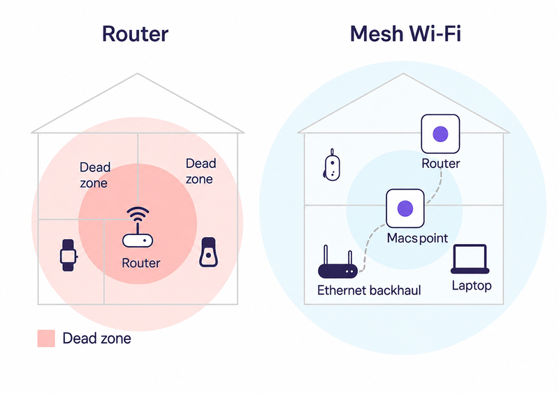 So sánh router Wi-Fi và Wi-Fi Mesh