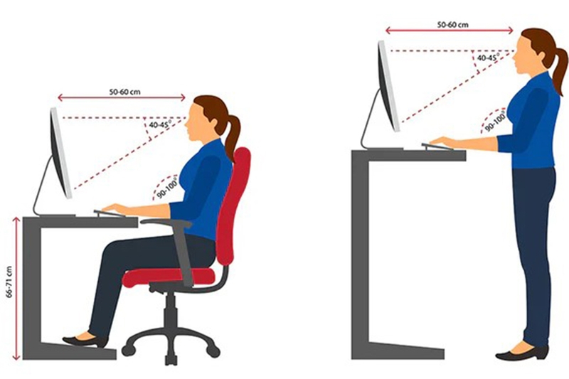 Nên ngồi cách màn hình máy tính bao xa 9